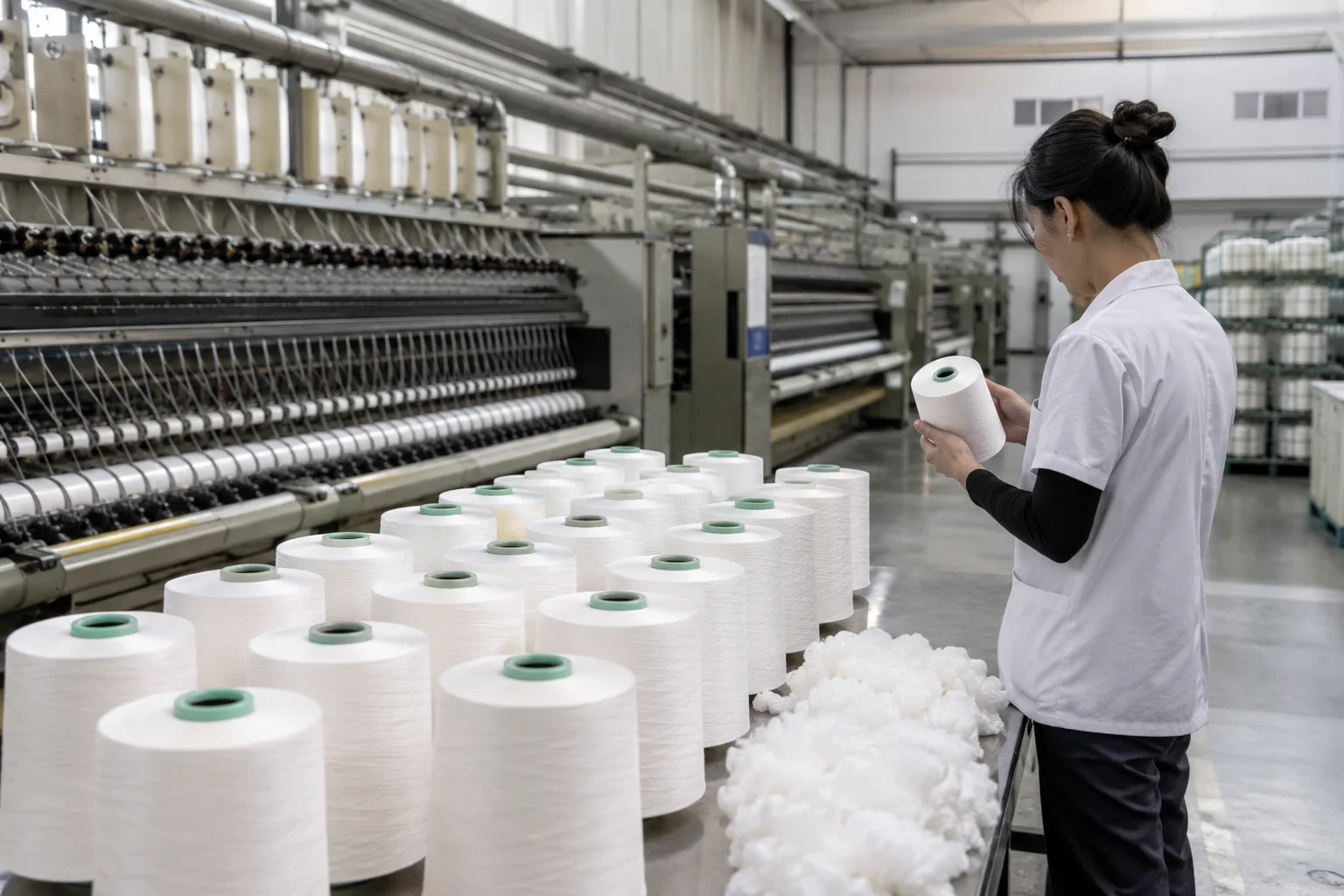 Usine de fil de polyester recyclé