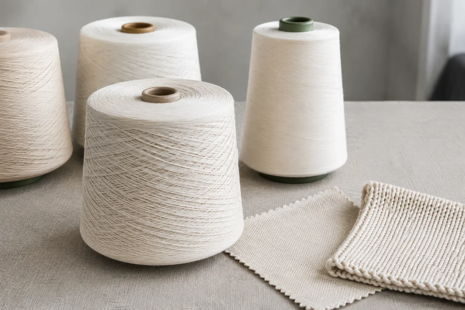 Fil polyester filé à anneaux pour tissage et tricotage